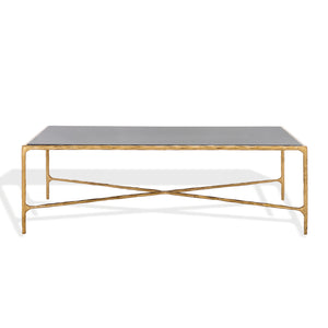 Safavieh Jessa Rectangle Coffee Table - Elegant Brass Frame & Sleek Black Marble Top For Chic Interiors Brass ,Black Forged Metal ,Black Marble ,Wood Sfv9500f