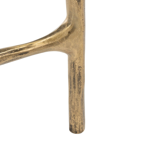 Safavieh JESSA Forged Metal Console Table - Elegant Tempered Glass Top for Modern and Classic Interiors Brass SFV9502A