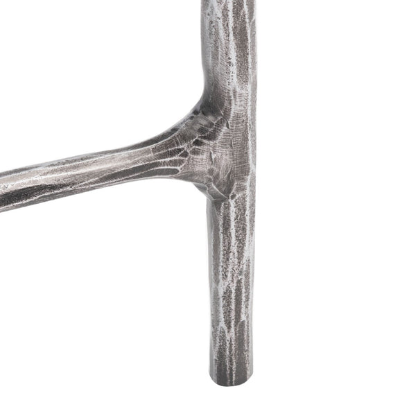 Safavieh JESSA Forged Metal Console Table - Elegant Tempered Glass Top for Modern and Classic Interiors Silver SFV9502B