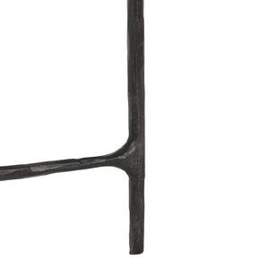 Safavieh JESSA Elegant Forged Metal Console Table with Luxurious Marble Top for Modern Living Spaces Black / White SFV9502D