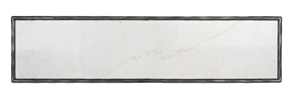 Safavieh JESSA Elegant Forged Metal Console Table with Luxurious Marble Top for Modern Living Spaces Black / White SFV9502D