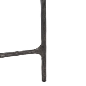 Safavieh JESSA Forged Metal Console Table - Elegant Tempered Glass Top for Modern and Classic Interiors Black SFV9502E