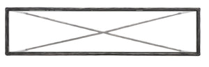 Safavieh JESSA Forged Metal Console Table - Elegant Tempered Glass Top for Modern and Classic Interiors Black SFV9502E