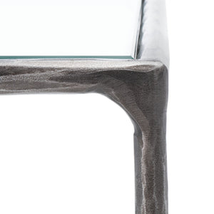 Safavieh JESSA Forged Metal Square End Table - Modern Minimalist Accent for Stylish Living Spaces Silver SFV9503B