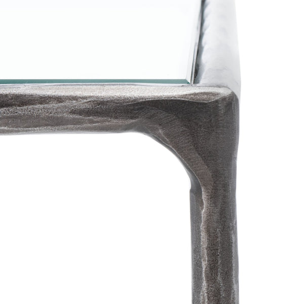 Safavieh JESSA Forged Metal Square End Table - Modern Minimalist Accent for Stylish Living Spaces Silver SFV9503B
