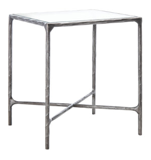 Safavieh JESSA Forged Metal Square End Table - Modern Minimalist Accent for Stylish Living Spaces Silver SFV9503B