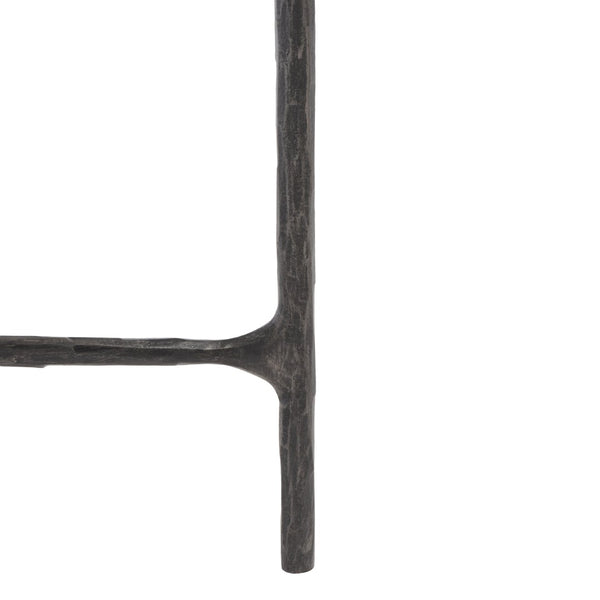 Safavieh JESSA Forged Metal Square End Table - Industrial Elegance with Marble Top and Wood Accents Black / White SFV9503D