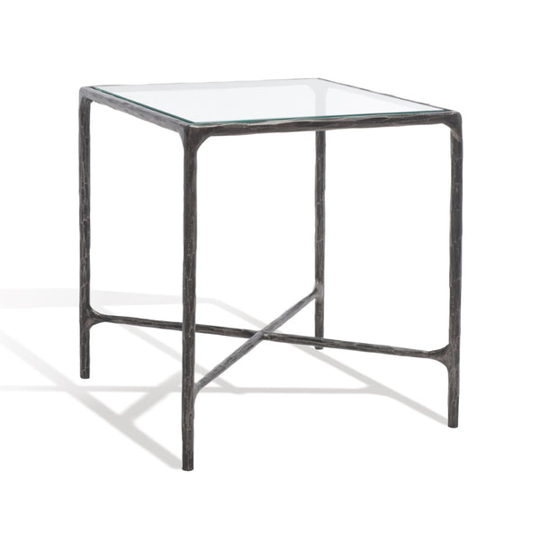 Safavieh JESSA Forged Metal Square End Table - Modern Minimalist Accent for Stylish Living Spaces Black SFV9503E