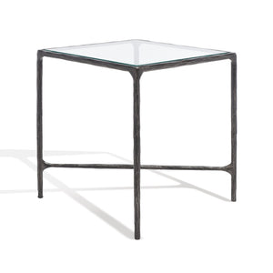 Safavieh JESSA Forged Metal Square End Table - Modern Minimalist Accent for Stylish Living Spaces Black SFV9503E