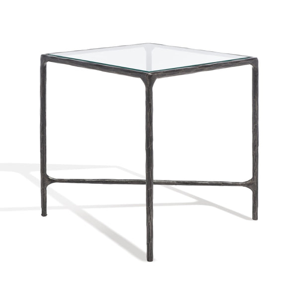 Safavieh JESSA Forged Metal Square End Table - Modern Minimalist Accent for Stylish Living Spaces Black SFV9503E