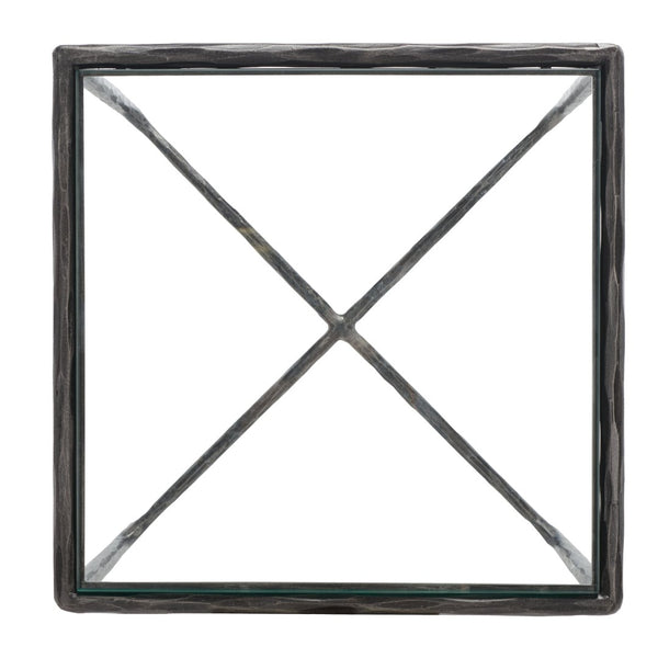Safavieh JESSA Forged Metal Square End Table - Modern Minimalist Accent for Stylish Living Spaces Black SFV9503E