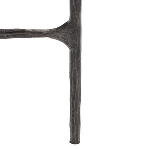 Safavieh JESSA Forged Metal Tall Round End Table – Elegant Glass Top, Modern Design for Stylish Living Spaces Black SFV9504E