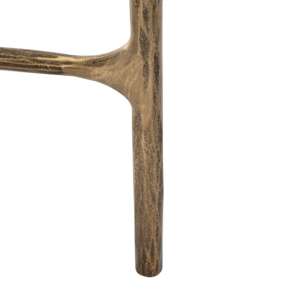 Safavieh JESSA Forged Metal Round End Table – Modern Elegance with Glass Top and Sturdy Design for Living Spaces Brass SFV9505A
