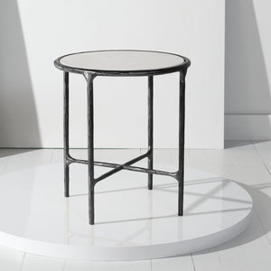 Safavieh JESSA Elegant Round End Table - Black Metal & White Marble, Versatile Design for Any Space SFV9505D