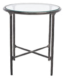Jessa Forged Metal Round End Table