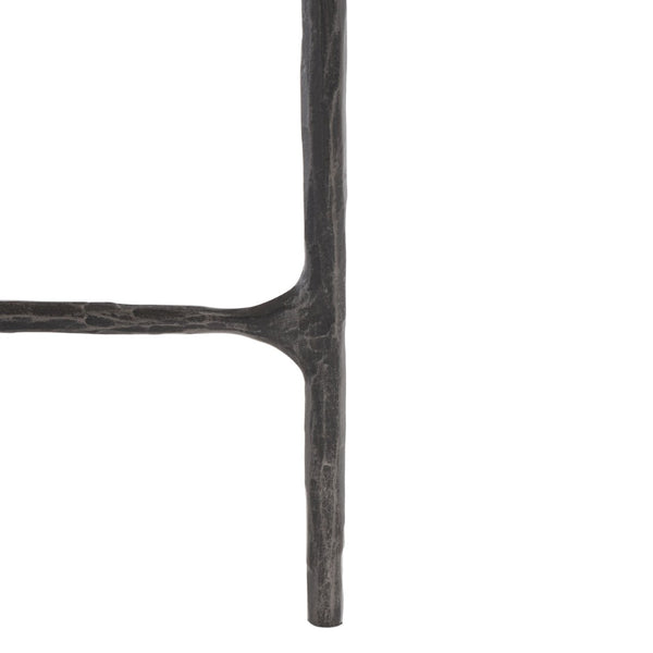 Safavieh JESSA Forged Metal Round End Table – Modern Elegance with Glass Top and Sturdy Design for Living Spaces Black SFV9505E