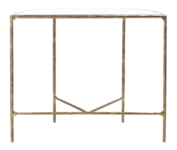 Safavieh JESSA Forged Metal Console Table - Modern Minimalist Design for Entryways & Living Spaces Showcase Brass SFV9506A
