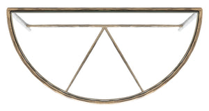 Safavieh JESSA Forged Metal Console Table - Modern Minimalist Design for Entryways & Living Spaces Showcase Brass SFV9506A