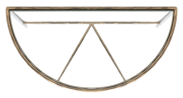 Safavieh JESSA Forged Metal Console Table - Modern Minimalist Design for Entryways & Living Spaces Showcase Brass SFV9506A