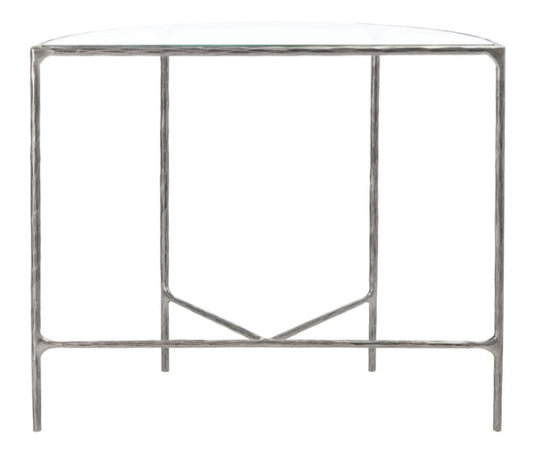 Safavieh JESSA Forged Metal Console Table - Modern Minimalist Design for Entryways & Living Spaces Showcase Silver SFV9506B