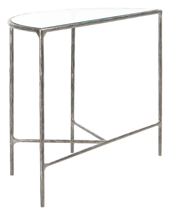 Safavieh JESSA Forged Metal Console Table - Modern Minimalist Design for Entryways & Living Spaces Showcase Silver SFV9506B