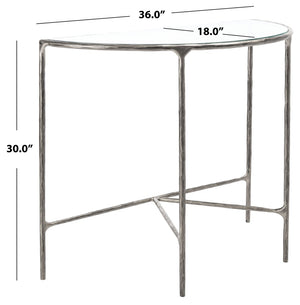 Safavieh JESSA Forged Metal Console Table - Modern Minimalist Design for Entryways & Living Spaces Showcase Silver SFV9506B