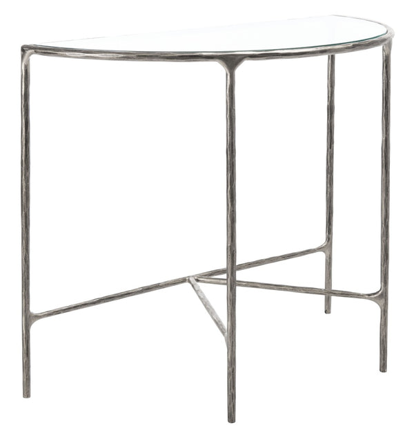 Safavieh JESSA Forged Metal Console Table - Modern Minimalist Design for Entryways & Living Spaces Showcase Silver SFV9506B