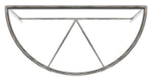 Safavieh JESSA Forged Metal Console Table - Modern Minimalist Design for Entryways & Living Spaces Showcase Silver SFV9506B