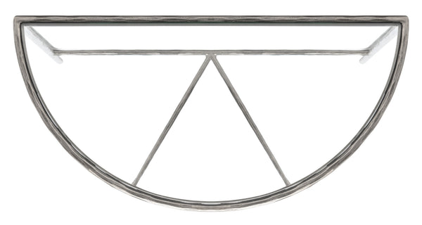 Safavieh JESSA Forged Metal Console Table - Modern Minimalist Design for Entryways & Living Spaces Showcase Silver SFV9506B