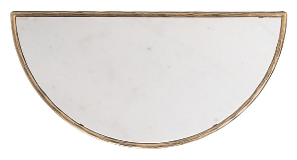 Safavieh JESSA Modern Forged Metal Console Table with Luxe Marble Top for Chic Entryway or Living Space White / Brass SFV9506C
