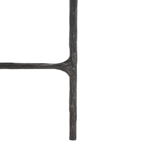 Safavieh JESSA Modern Forged Metal Console Table with Luxe Marble Top for Chic Entryway or Living Space Black / White SFV9506D