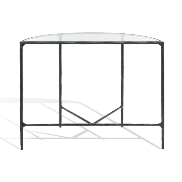 Safavieh JESSA Forged Metal Console Table - Modern Minimalist Design for Entryways & Living Spaces Showcase Black SFV9506E