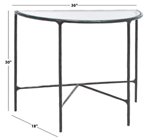 Safavieh JESSA Forged Metal Console Table - Modern Minimalist Design for Entryways & Living Spaces Showcase Black SFV9506E