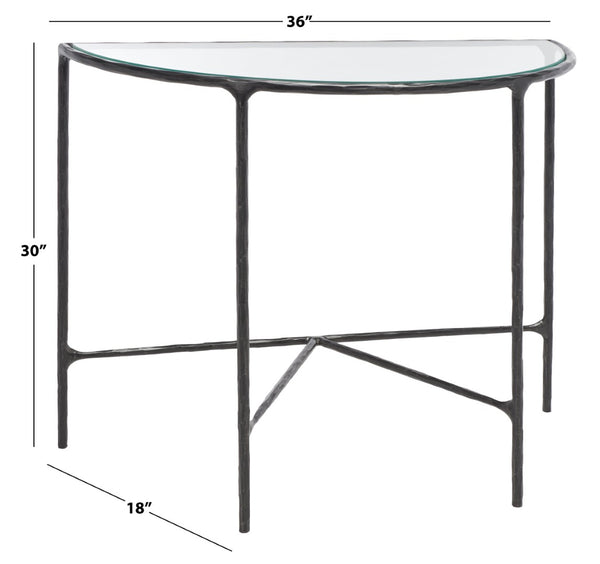 Safavieh JESSA Forged Metal Console Table - Modern Minimalist Design for Entryways & Living Spaces Showcase Black SFV9506E