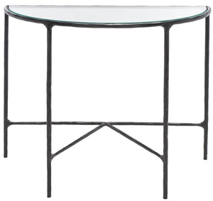 Safavieh JESSA Forged Metal Console Table - Modern Minimalist Design for Entryways & Living Spaces Showcase Black SFV9506E