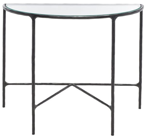 Safavieh JESSA Forged Metal Console Table - Modern Minimalist Design for Entryways & Living Spaces Showcase Black SFV9506E