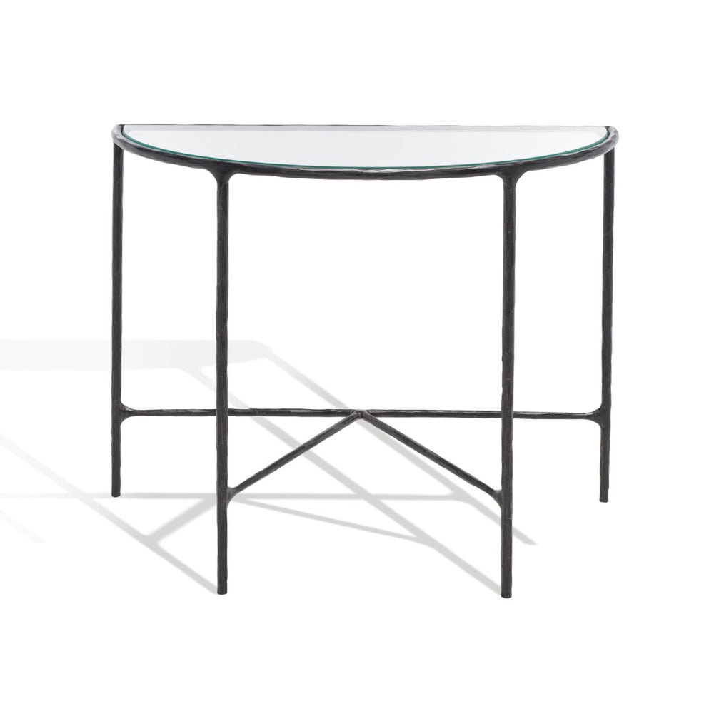 Safavieh JESSA Forged Metal Console Table - Modern Minimalist Design for Entryways & Living Spaces Showcase Black SFV9506E
