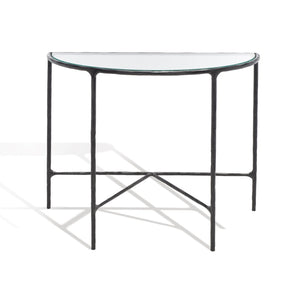 Safavieh JESSA Forged Metal Console Table - Modern Minimalist Design for Entryways & Living Spaces Showcase Black SFV9506E