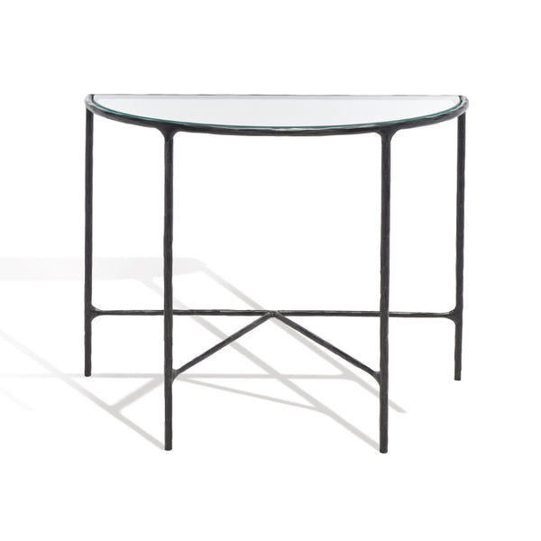 Safavieh JESSA Forged Metal Console Table - Modern Minimalist Design for Entryways & Living Spaces Showcase Black SFV9506E