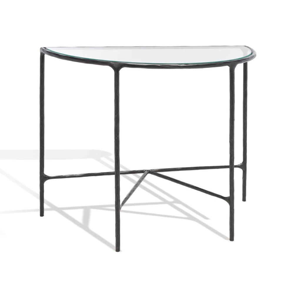 Safavieh JESSA Forged Metal Console Table - Modern Minimalist Design for Entryways & Living Spaces Showcase Black SFV9506E