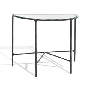 Safavieh JESSA Forged Metal Console Table - Modern Minimalist Design for Entryways & Living Spaces Showcase Black SFV9506E