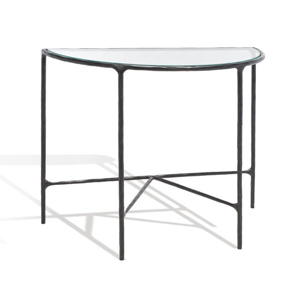 Safavieh JESSA Forged Metal Console Table - Modern Minimalist Design for Entryways & Living Spaces Showcase Black SFV9506E