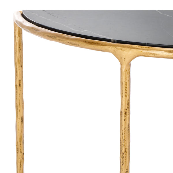 Safavieh Jessa Console Table – Elegant Brass Frame With Black Marble Top For Chic Home Décor Style Brass ,Black Forged Metal ,Black Marble ,Wood Sfv9506f