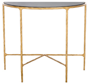 Safavieh Jessa Console Table – Elegant Brass Frame With Black Marble Top For Chic Home Décor Style Brass ,Black Forged Metal ,Black Marble ,Wood Sfv9506f