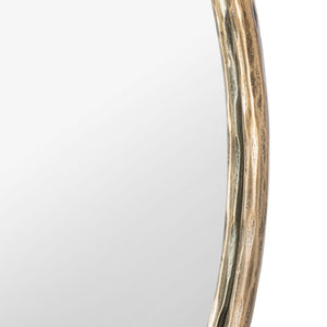 Safavieh JESSA 42" Round Metal Mirror in Warm Brass – Timeless Elegance for Modern Home Décor & Style SFV9507A
