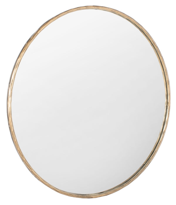 Safavieh JESSA 42" Round Metal Mirror in Warm Brass – Timeless Elegance for Modern Home Décor & Style SFV9507A