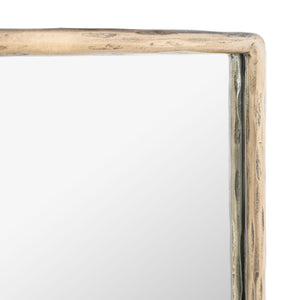 Safavieh JESSA Large Rectangle Metal Mirror in Polished Brass Finish - Stylish & Functional Home Accent Piece SFV9508A