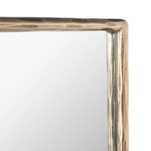 Safavieh JESSA Small Rectangle Metal Mirror in Brass - Elegant Design for Modern Home Décor & Wall Display SFV9509A