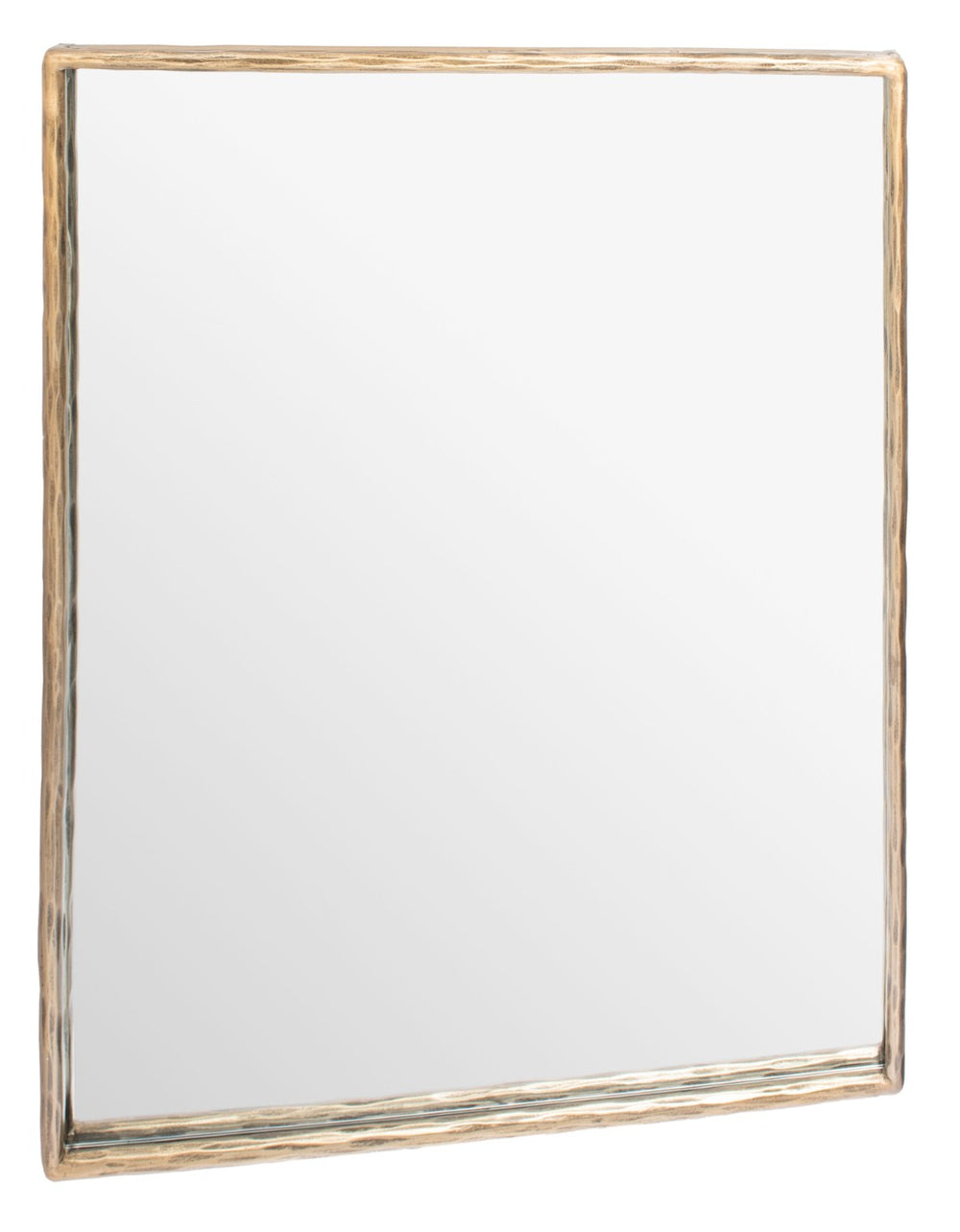 Safavieh JESSA Small Rectangle Metal Mirror in Brass - Elegant Design for Modern Home Décor & Wall Display SFV9509A