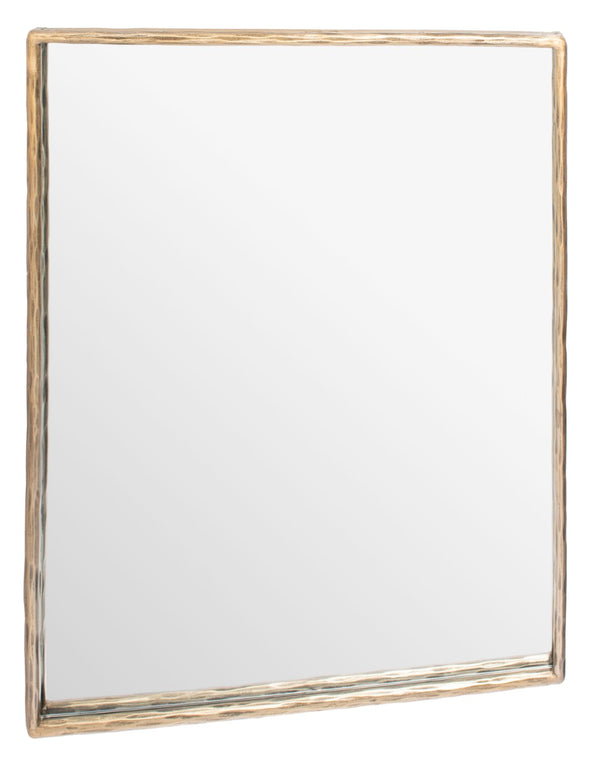 Safavieh JESSA Small Rectangle Metal Mirror in Brass - Elegant Design for Modern Home Décor & Wall Display SFV9509A